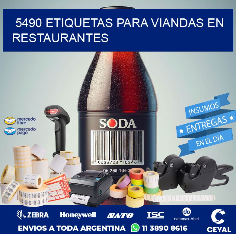5490 ETIQUETAS PARA VIANDAS EN RESTAURANTES