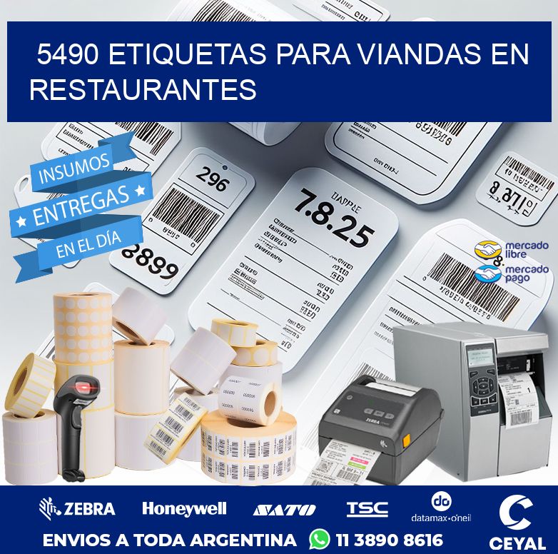 5490 ETIQUETAS PARA VIANDAS EN RESTAURANTES