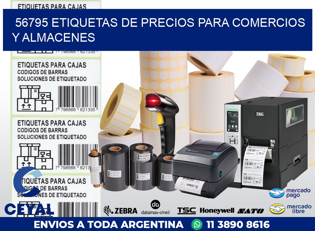 56795 ETIQUETAS DE PRECIOS PARA COMERCIOS Y ALMACENES