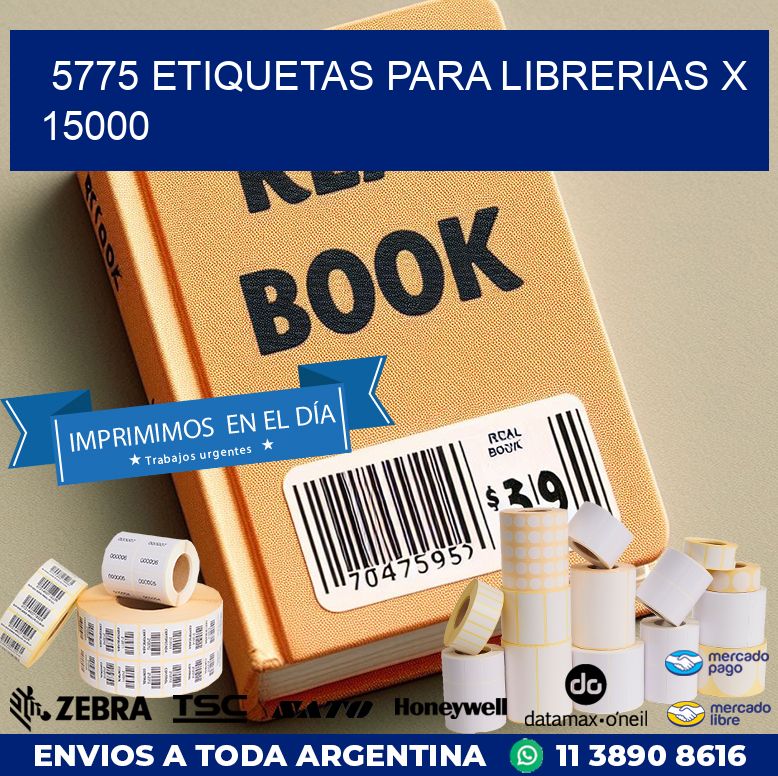 5775 ETIQUETAS PARA LIBRERIAS X 15000