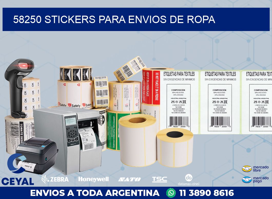 58250 STICKERS PARA ENVIOS DE ROPA