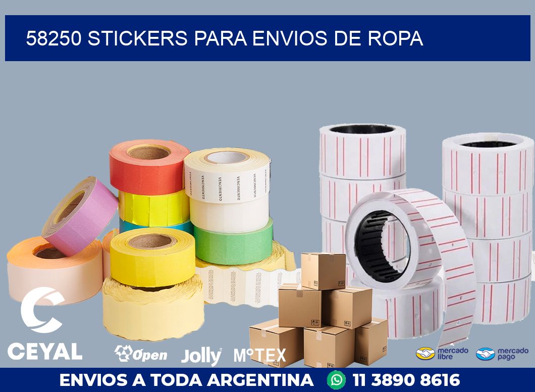 58250 STICKERS PARA ENVIOS DE ROPA
