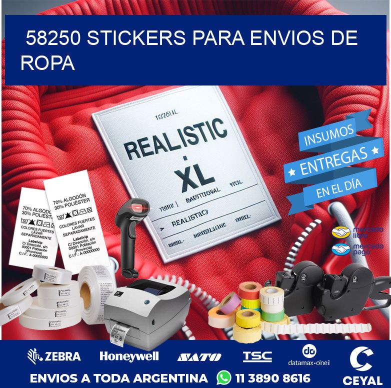 58250 STICKERS PARA ENVIOS DE ROPA