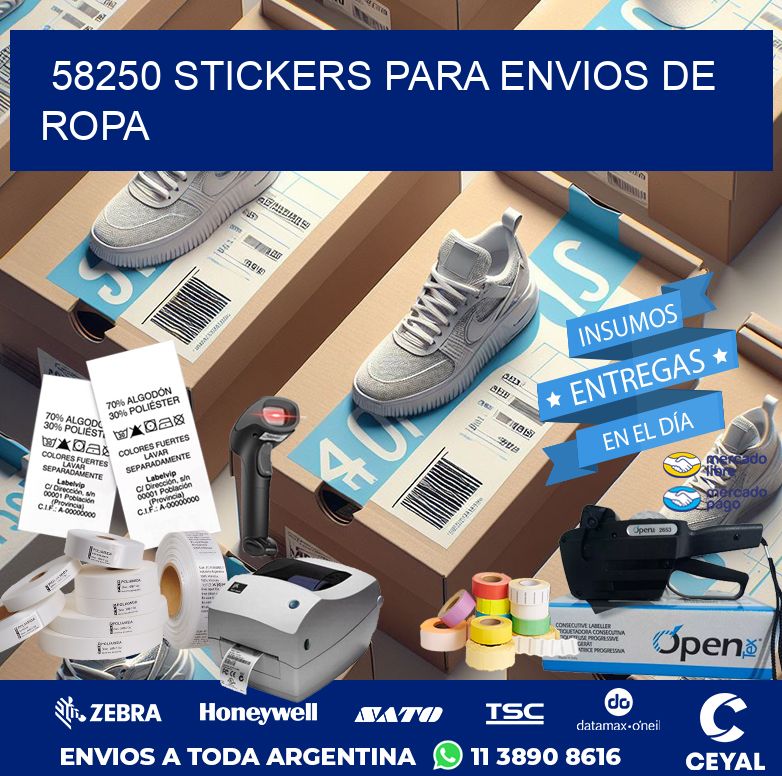 58250 STICKERS PARA ENVIOS DE ROPA