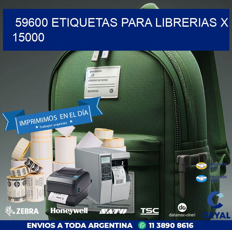 59600 ETIQUETAS PARA LIBRERIAS X 15000