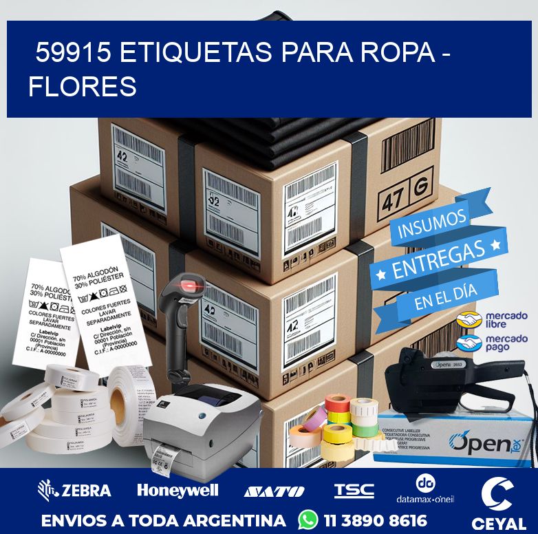 59915 ETIQUETAS PARA ROPA – FLORES