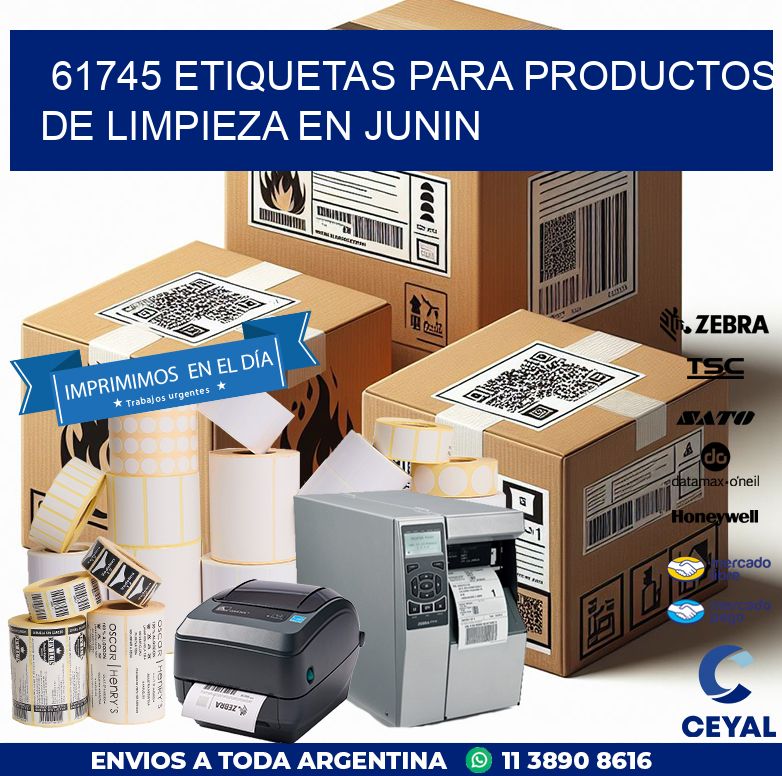 61745 ETIQUETAS PARA PRODUCTOS DE LIMPIEZA EN JUNIN
