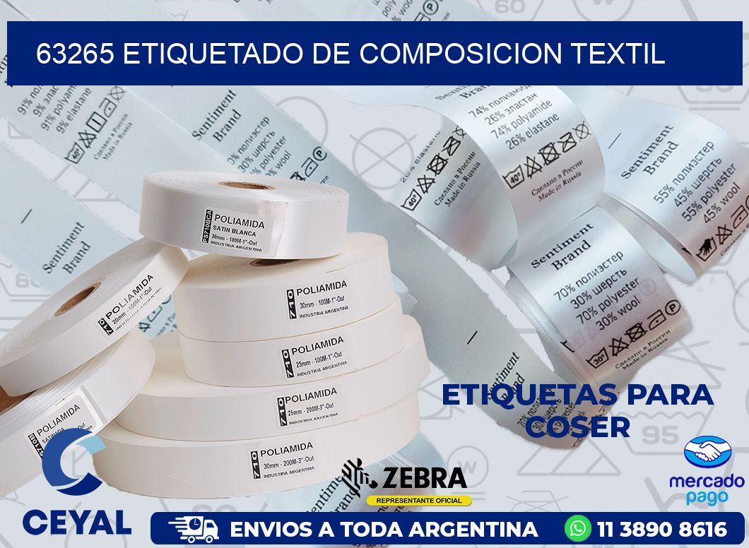 63265 ETIQUETADO DE COMPOSICION TEXTIL