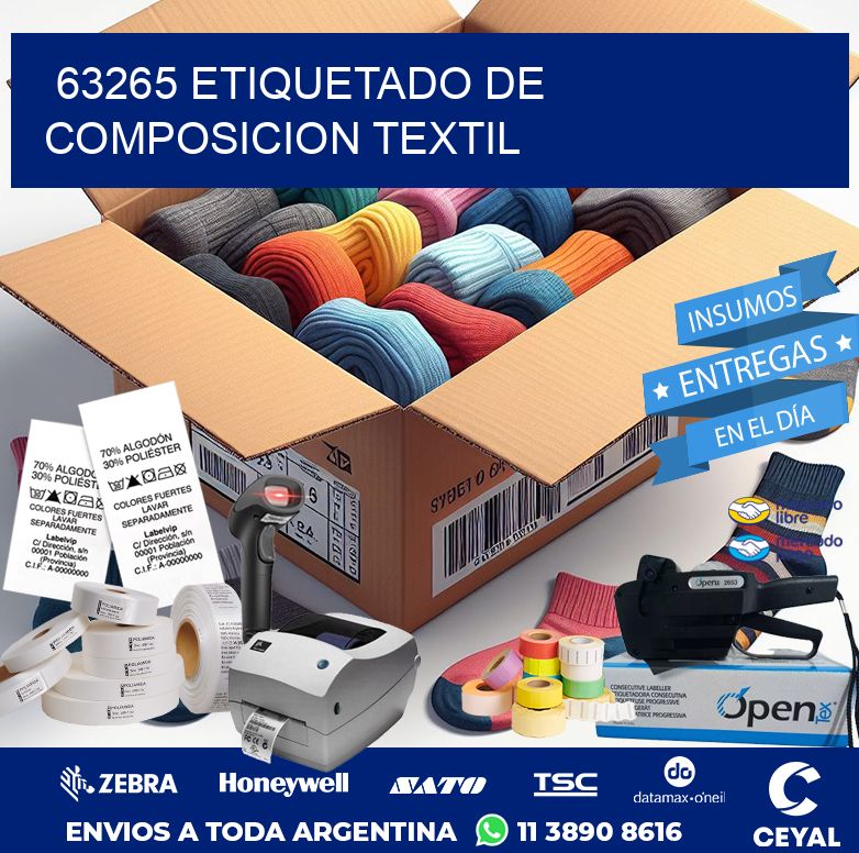 63265 ETIQUETADO DE COMPOSICION TEXTIL