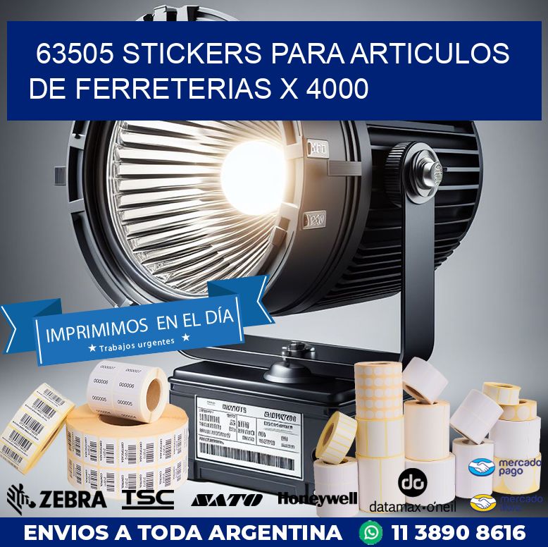 63505 STICKERS PARA ARTICULOS DE FERRETERIAS X 4000