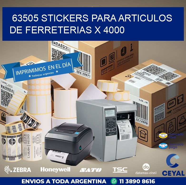 63505 STICKERS PARA ARTICULOS DE FERRETERIAS X 4000