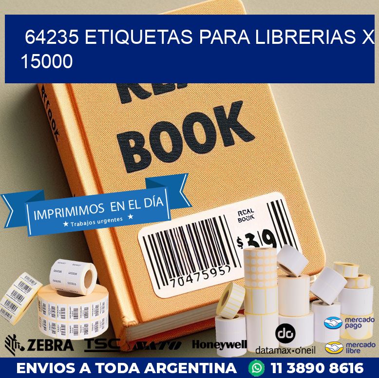 64235 ETIQUETAS PARA LIBRERIAS X 15000