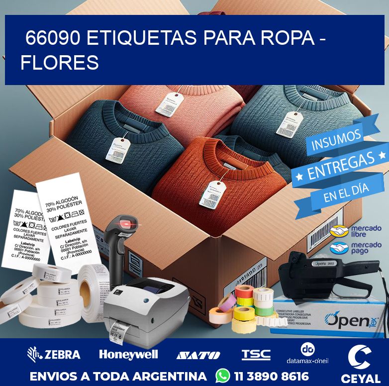 66090 ETIQUETAS PARA ROPA – FLORES