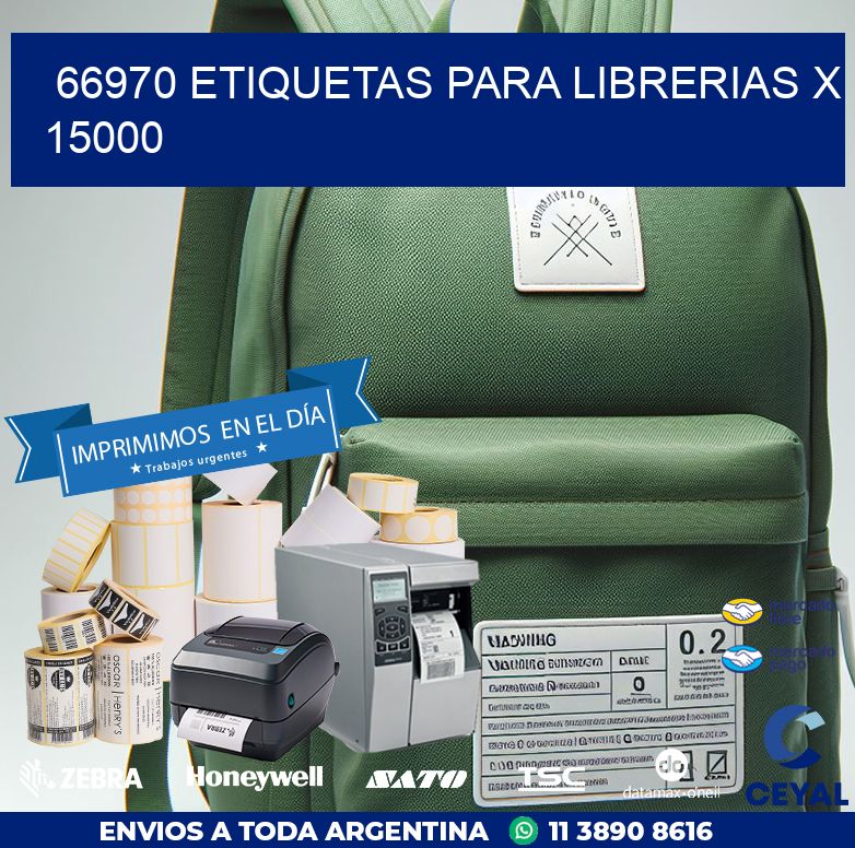 66970 ETIQUETAS PARA LIBRERIAS X 15000