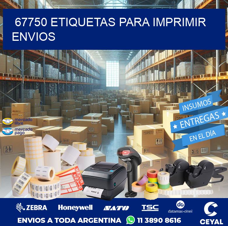 67750 ETIQUETAS PARA IMPRIMIR ENVIOS