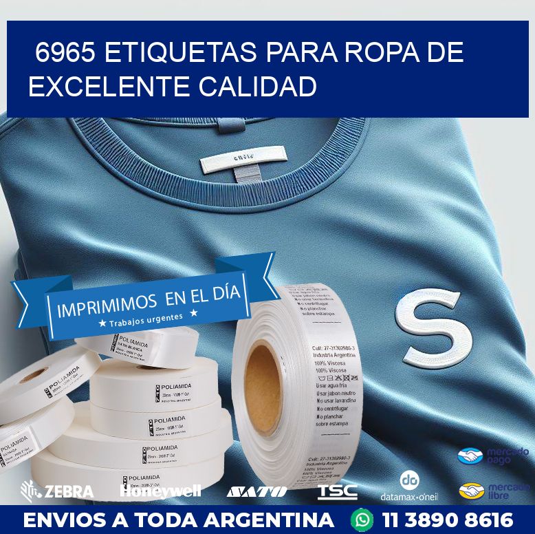 6965 ETIQUETAS PARA ROPA DE EXCELENTE CALIDAD