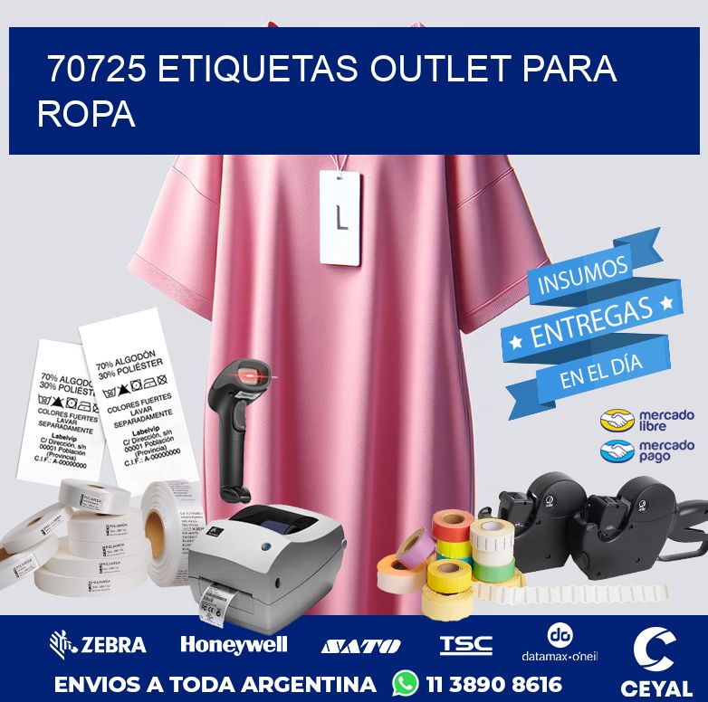 70725 ETIQUETAS OUTLET PARA ROPA