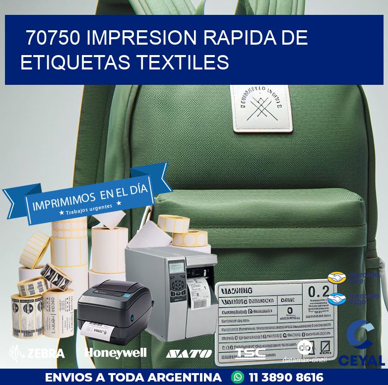 70750 IMPRESION RAPIDA DE ETIQUETAS TEXTILES