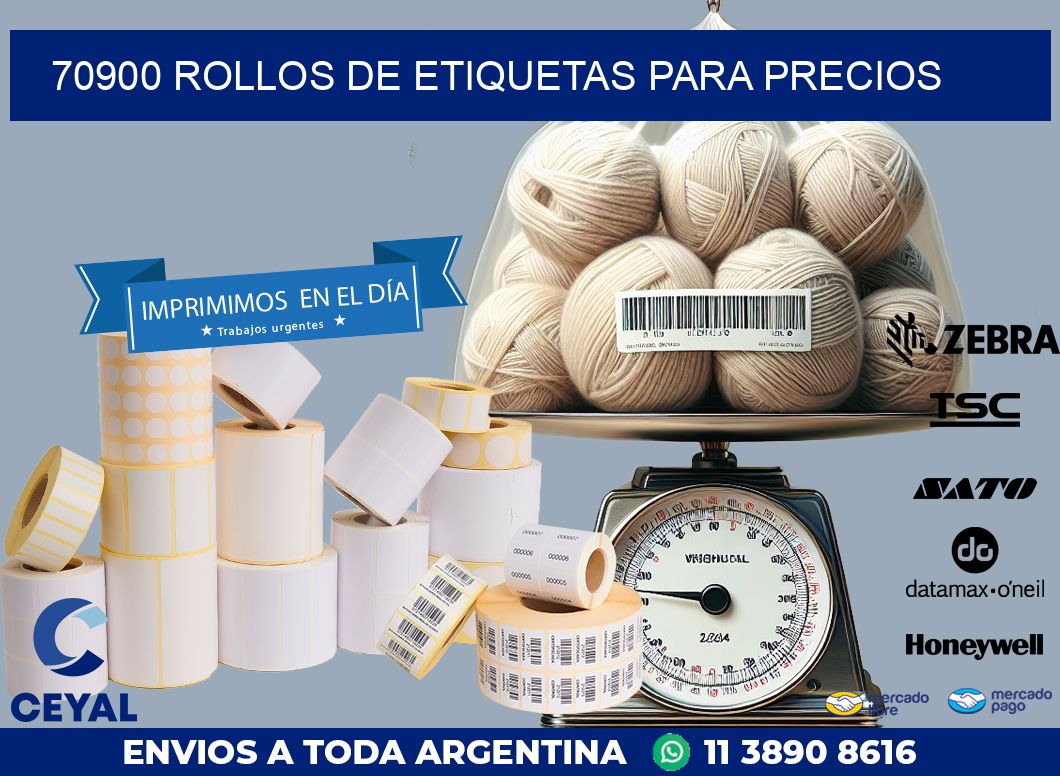 70900 ROLLOS DE ETIQUETAS PARA PRECIOS