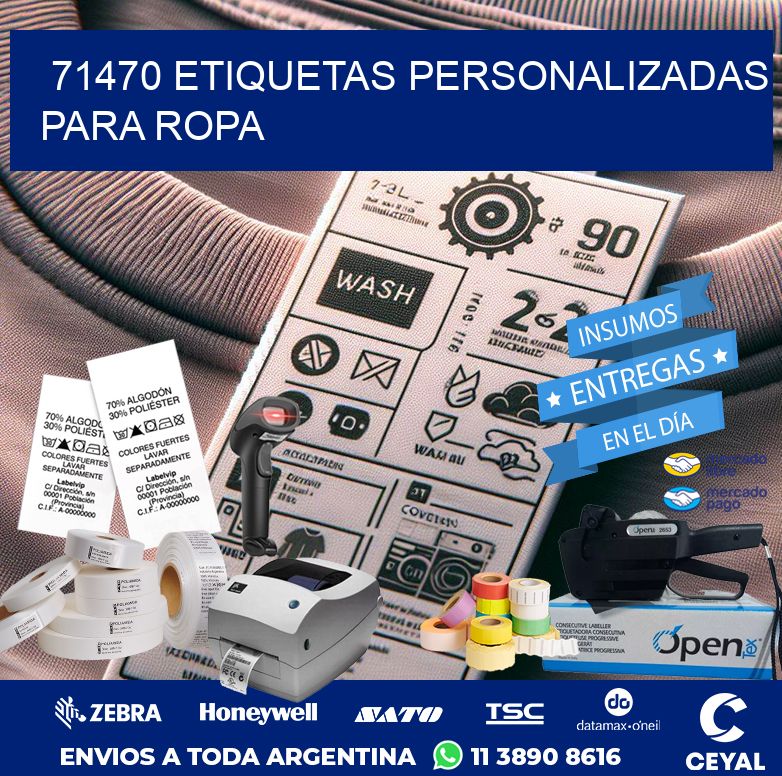 71470 ETIQUETAS PERSONALIZADAS PARA ROPA