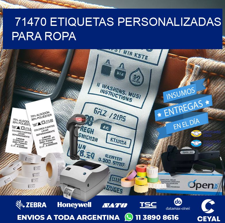 71470 ETIQUETAS PERSONALIZADAS PARA ROPA