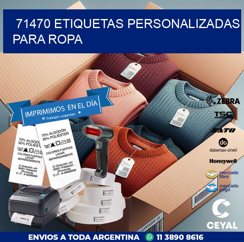 71470 ETIQUETAS PERSONALIZADAS PARA ROPA