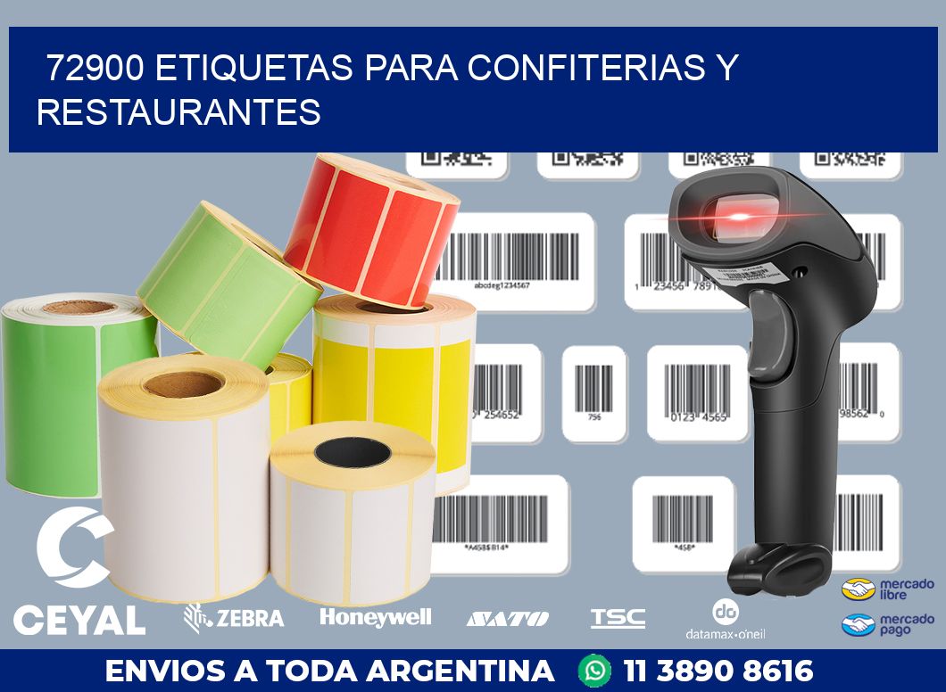 72900 ETIQUETAS PARA CONFITERIAS Y RESTAURANTES
