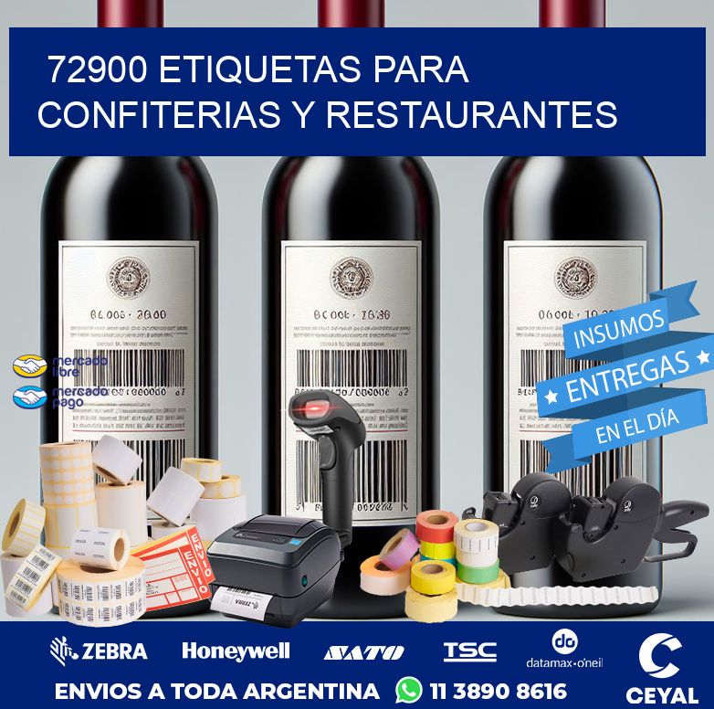 72900 ETIQUETAS PARA CONFITERIAS Y RESTAURANTES