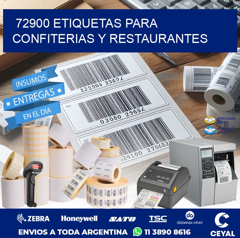 72900 ETIQUETAS PARA CONFITERIAS Y RESTAURANTES