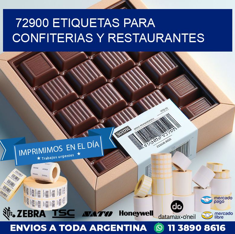 72900 ETIQUETAS PARA CONFITERIAS Y RESTAURANTES