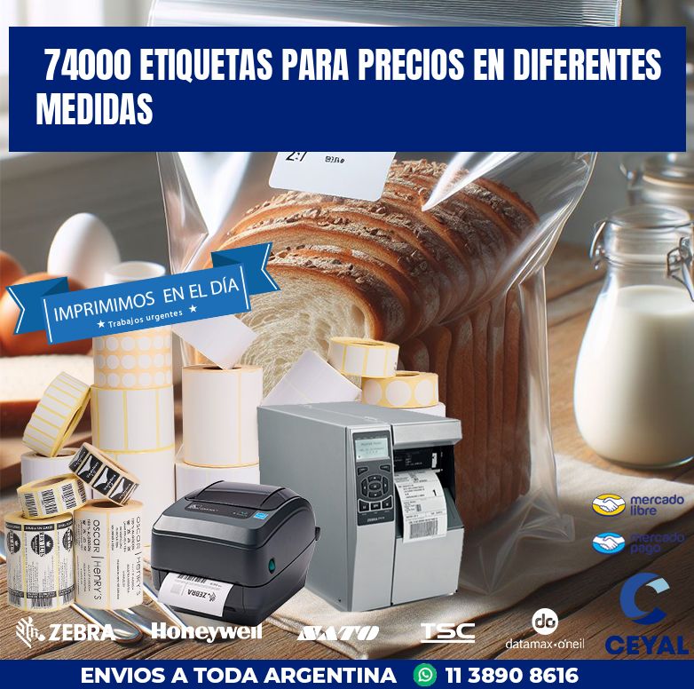 74000 ETIQUETAS PARA PRECIOS EN DIFERENTES MEDIDAS