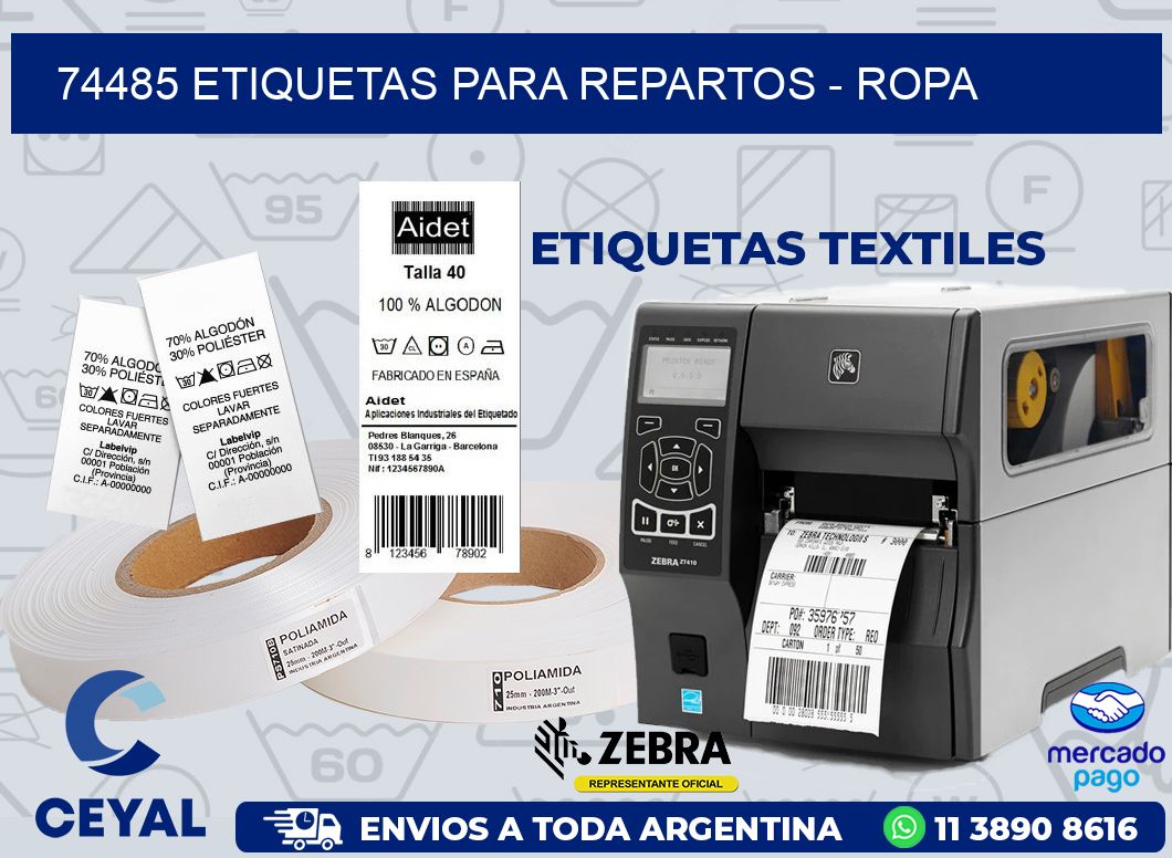 74485 ETIQUETAS PARA REPARTOS - ROPA