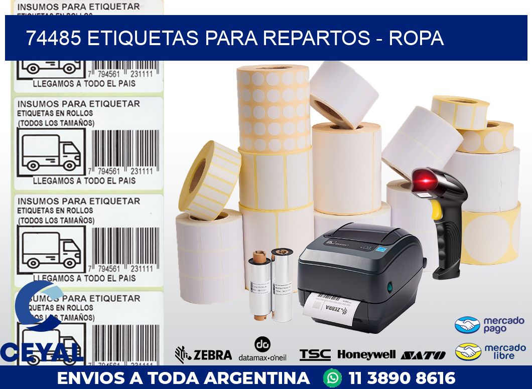 74485 ETIQUETAS PARA REPARTOS - ROPA