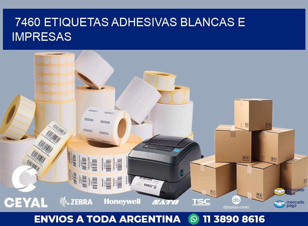 7460 ETIQUETAS ADHESIVAS BLANCAS E IMPRESAS
