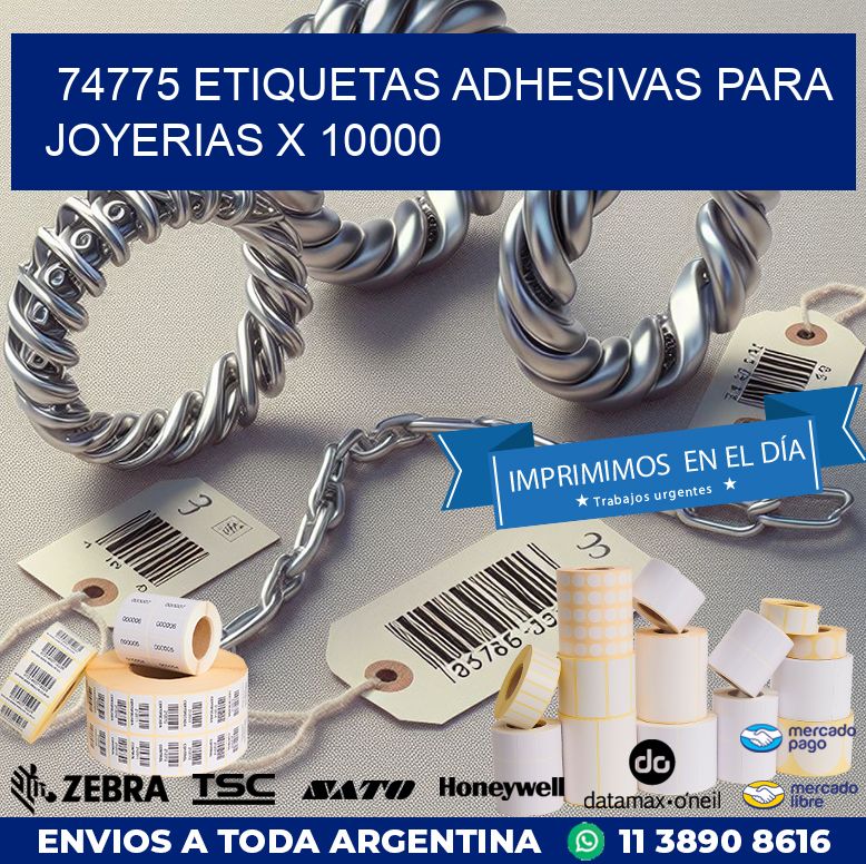 74775 ETIQUETAS ADHESIVAS PARA JOYERIAS X 10000