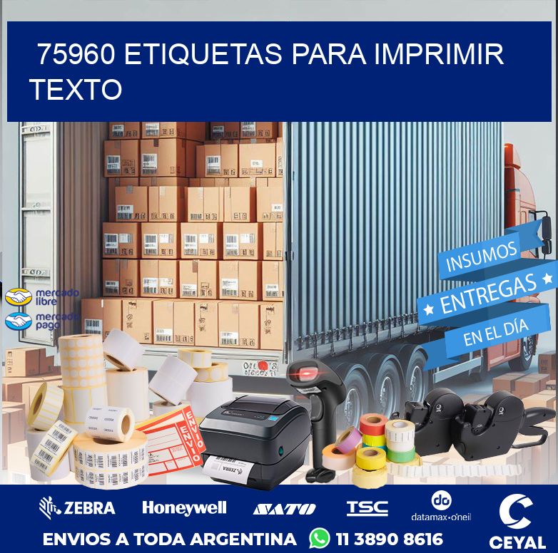 75960 ETIQUETAS PARA IMPRIMIR TEXTO
