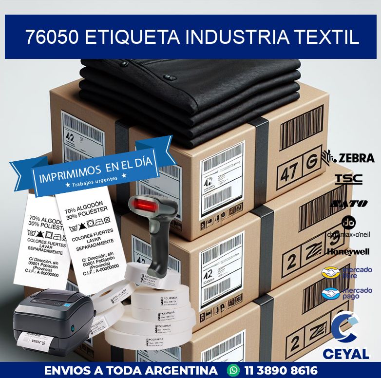 76050 ETIQUETA INDUSTRIA TEXTIL