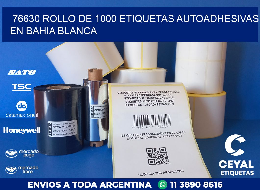 76630 ROLLO DE 1000 ETIQUETAS AUTOADHESIVAS EN BAHIA BLANCA