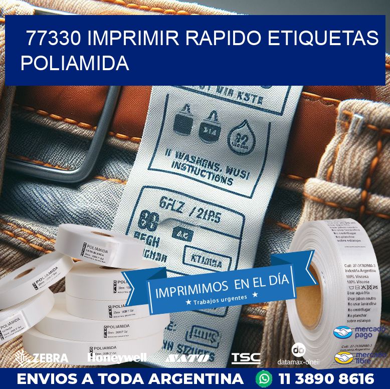 77330 IMPRIMIR RAPIDO ETIQUETAS POLIAMIDA