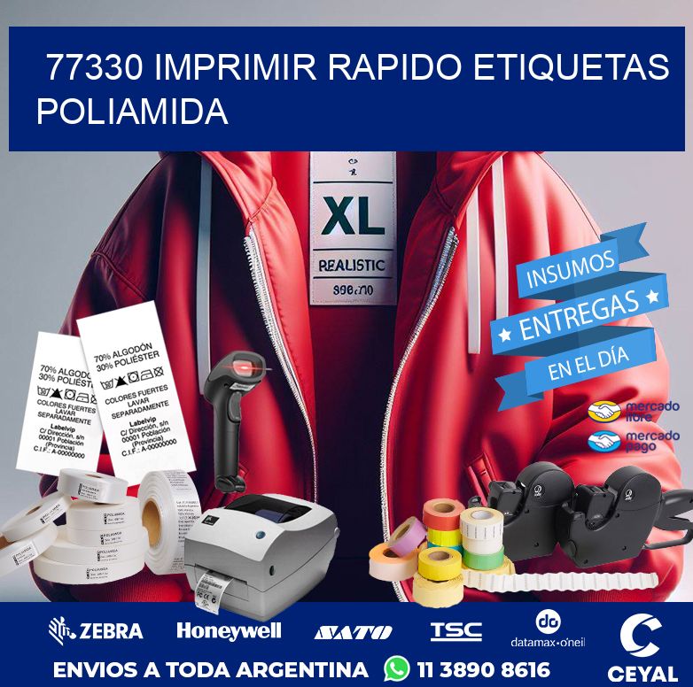 77330 IMPRIMIR RAPIDO ETIQUETAS POLIAMIDA