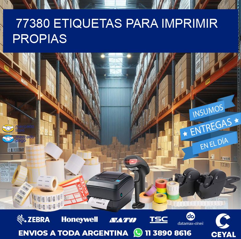 77380 ETIQUETAS PARA IMPRIMIR PROPIAS