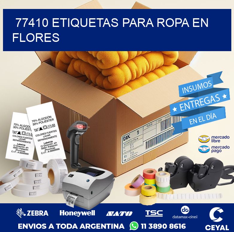 77410 ETIQUETAS PARA ROPA EN FLORES