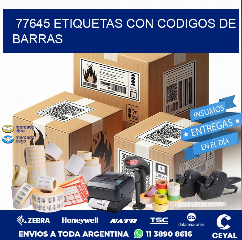 77645 ETIQUETAS CON CODIGOS DE BARRAS