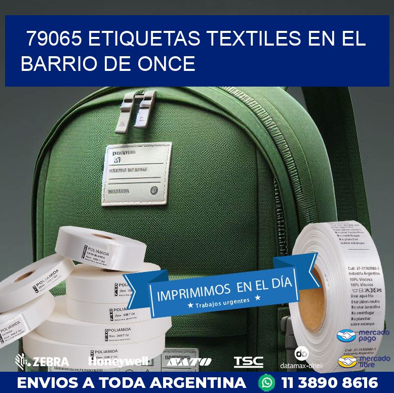 79065 ETIQUETAS TEXTILES EN EL BARRIO DE ONCE