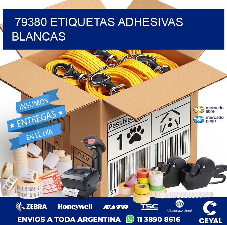 79380 ETIQUETAS ADHESIVAS BLANCAS