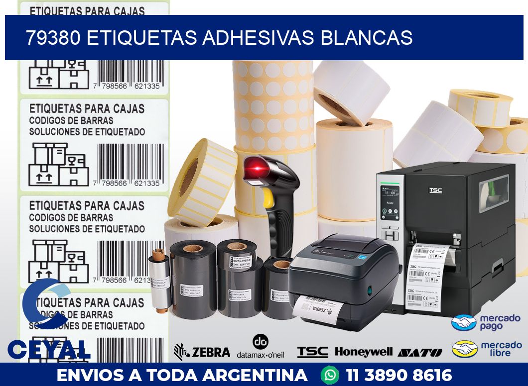 79380 ETIQUETAS ADHESIVAS BLANCAS