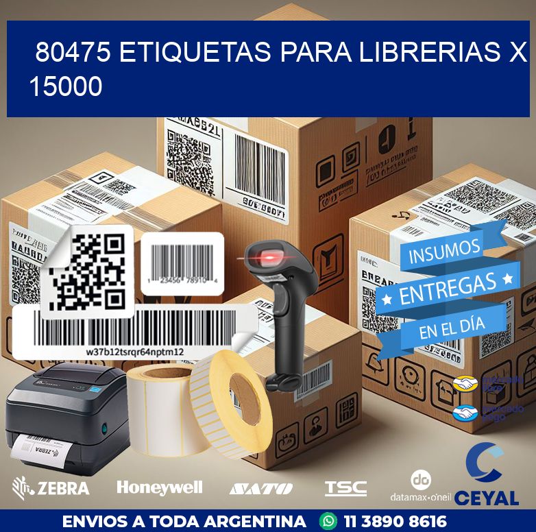 80475 ETIQUETAS PARA LIBRERIAS X 15000