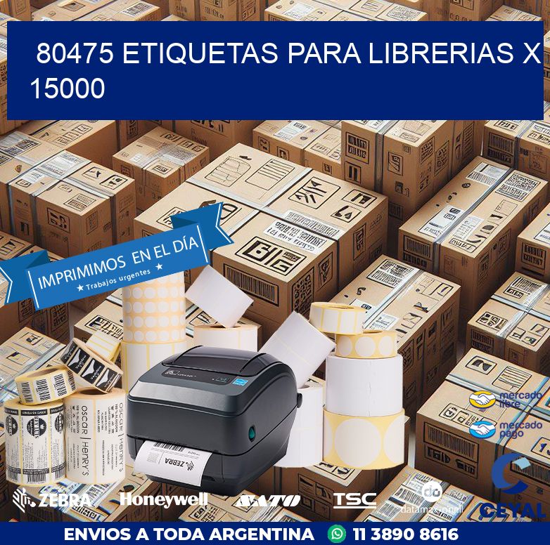 80475 ETIQUETAS PARA LIBRERIAS X 15000