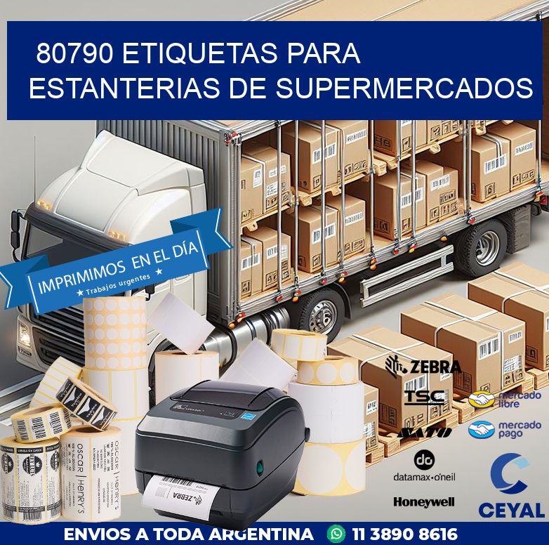 80790 ETIQUETAS PARA ESTANTERIAS DE SUPERMERCADOS