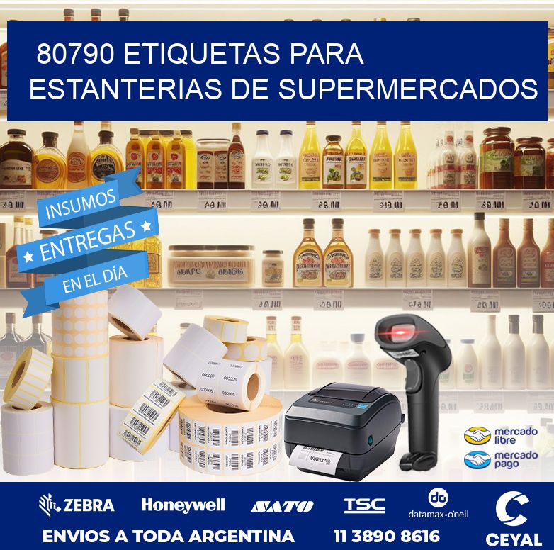 80790 ETIQUETAS PARA ESTANTERIAS DE SUPERMERCADOS